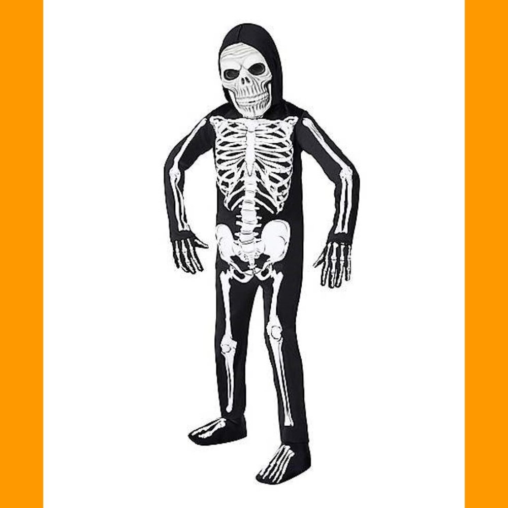 Spirit Halloween Kids Skeleton Costume - Size Medium 8-10